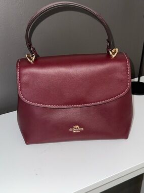 Coach Emory Top Handle Bag in Gold/Espresso